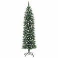 thumbnail image 4 of vidaXL Artificial Slim Christmas Tree with 300 LEDs Green 82.68 in, 4 of 4