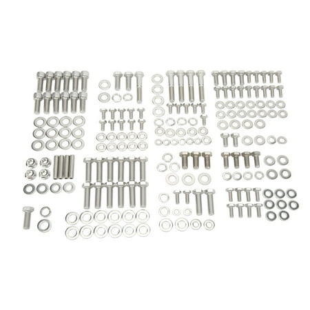 For SMALL BLOCK CHEVY SBC STAINLESS STEEL ENGINE BOLT KIT 283 305 327