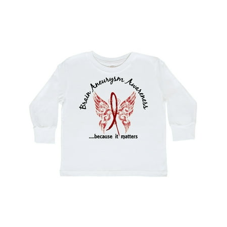 

Inktastic Brain Aneurysm Butterfly 6.1 Gift Toddler Boy Girl Long Sleeve T-Shirt