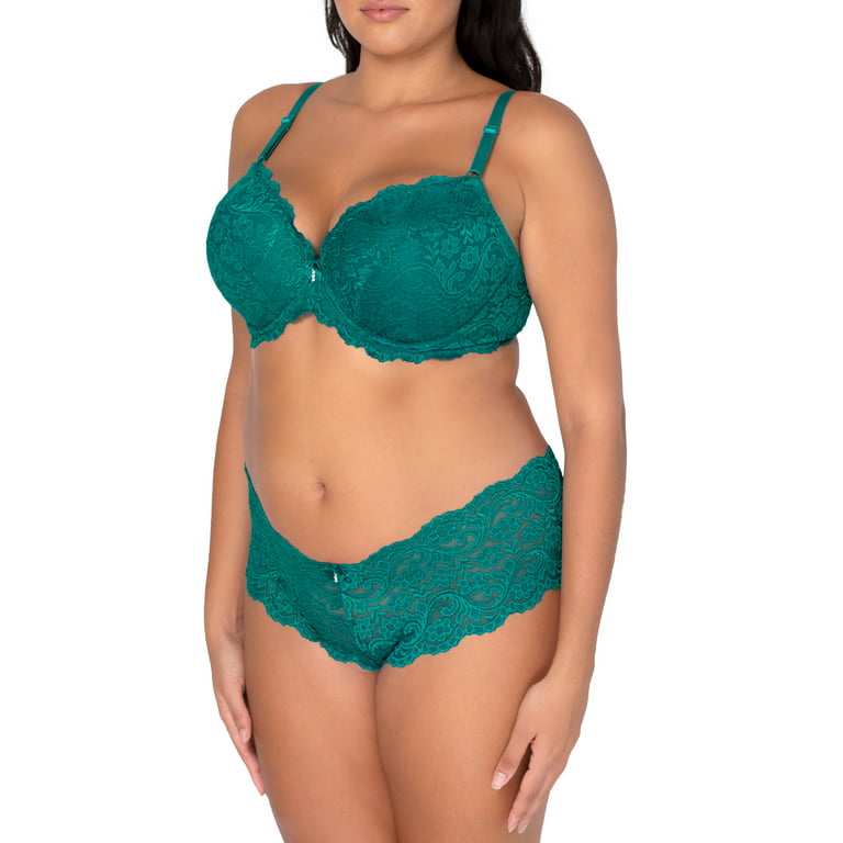  ANMUR Sexy Lace Bra for Women with Support Ladies Full Cup Thin  Underwear Bra Plus Size Wireless 1 Pack of Bras (Color : Green, Size :  105/46D) : Clothing, Shoes & Jewelry