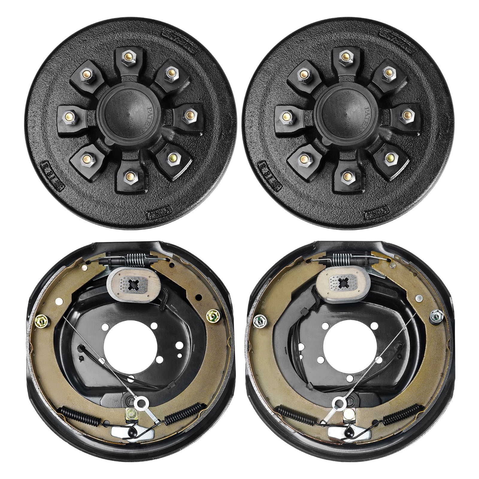 One New 12X2 Trailer Brake Hub Drum New Kit 8 on 6.5 for 7000 lbs