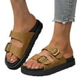 thumbnail image 1 of Sandales à Plateforme à Enfiler Léopard pour Femmes 2025 Mode Décontractée à Boucle Confort Pieds Larges Plates de Plage, 1 of 7