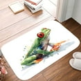 thumbnail image 6 of 1pc Green Frog Absorbent Non-Slip Bathroom Thickened Flannel Rug Decor,Soft,Quick Drying,Suitable For Indoor/outdoor Use,Bathrooms,Bedrooms,Kitchens,Terrace,Laundry Rooms,16"x24", 6 of 9