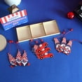thumbnail image 4 of BUTASY 9 Pcs 4th of July Gnome Ornaments Set, Patriotic Red White Blue Hanging Gnome Ornaments for Memorial Day Tree Home Party Decor, 4 of 6