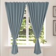 thumbnail image 6 of Mohdy Magic Tape Stick on Curtains Blackout Curtains for Bedroom No Drillng Self adhesive Curtain No Rod Small Window (Beige, 1.5 X 1M) 2 Panels, 6 of 9