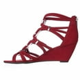 thumbnail image 4 of Womens bar III Kaylan Dress Wedge Sandals - Red, 4 of 6