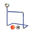 thumbnail image 4 of Aro de baloncesto shamjiam Con portería de fútbol 2 en 1 Plegable Azul, 4 of 8