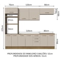 thumbnail image 3 of Cocina Integral 270cm Marrón/Crema Agata Madesa, 3 of 5