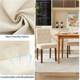 thumbnail image 6 of Upholstered Dining Chairs Set of 4, Modern Fabric Kitchen Side Chairs with Sturdy Wood Legs,Rubber Frame,Sleek Parsons Design, Comfortable Soft Linen for Dining Room, Restaurant, Cafe, 6 of 8