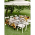 thumbnail image 3 of Farmhouse Sunflower Outdoor Tablecloth - 60x84 Inch Rectangle Dining Table Cover, Vintage Daisy Butterflies Rustic Wood Waterproof Outdoor Table Cloth with Umbrella Hole & Zipper for Picnic/Patio, 3 of 7