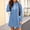 Blue, variant on Dresses for Women Qiggri Women's Mock Neck Half Zip Long Sleeve Tunic Dress with Slit Cuffs Straight Loose Fall Winter Mini Dress for Casual Daily Wear XXL