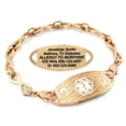 thumbnail image 1 of MedicEngraved Rose Gold Stainless Steel Custom Medical Alert Bracelet - 6mm Infinity Link, 1 of 7