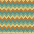 thumbnail image 1 of Chevron Fabric by the Yard Upholstery, Colorful Abstract Geometric Design Striped Pattern, Decorative Fabric for DIY and Home Accents, Laurel Green Teal by Ambesonne, 1 of 5