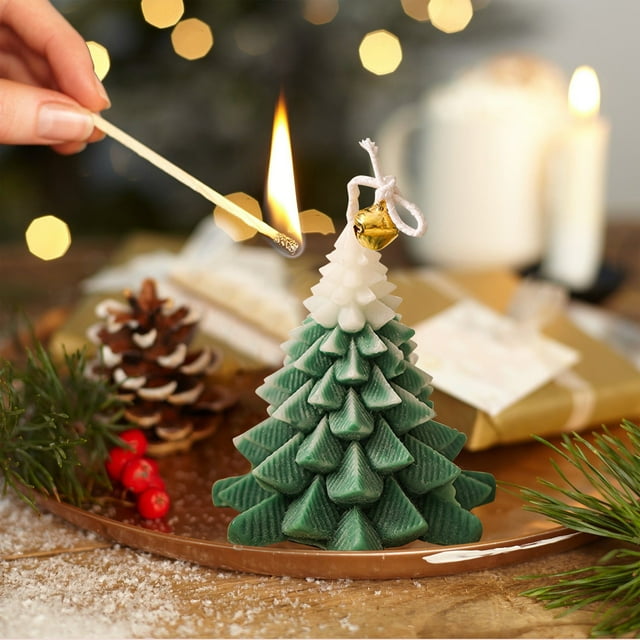 Christmas Tree Aromatherapy Candle in Gift Box - Wholesale Holiday Companion Scented Decor - Handmade Festive Centerpiece for Mantel