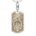 thumbnail image 5 of Celestial Galaxy Stainless Steel or 18k Gold Premium Swivel Dog Tag Keychain, 5 of 16