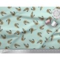 thumbnail image 2 of Soimoi Rayon Fabric Circle,Dot & Prawns Ocean Printed Fabric 1 Yard 56 Inch Wide, 2 of 3