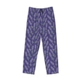 thumbnail image 6 of Uemuo Lavender Flowers Pattern Men's Wide Leg Palazzo Lounge Pants with Pockets Light Weight Loose Comfy Casual Pajama Pants-XX-Large, 6 of 9