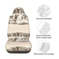 thumbnail image 4 of Wukai Cows On The Farm Full Set Car Seat Covers with Soft Padding Universal Auto Front Seats Protector and Cushion Mat, 4 of 5