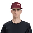 thumbnail image 4 of ZICANCN Pray Character Pattern Baseball Caps, Trucker Hats for Men And Women, Adjustable Breathable Flat Caps, Dark Red, 4 of 6