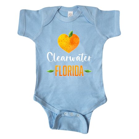 

Inktastic Clearwater Florida Orange in Heart Gift Baby Boy or Baby Girl Bodysuit