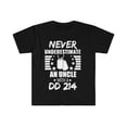 thumbnail image 1 of Never Underestimate an Uncle with DD 214 Unisex T-shirt S-3XL Veteran's Day, 1 of 2