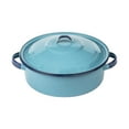 thumbnail image 2 of Cinsa 5qt Oven-Safe Enamel Steel Dutch Oven, Turquoise, 2 of 5