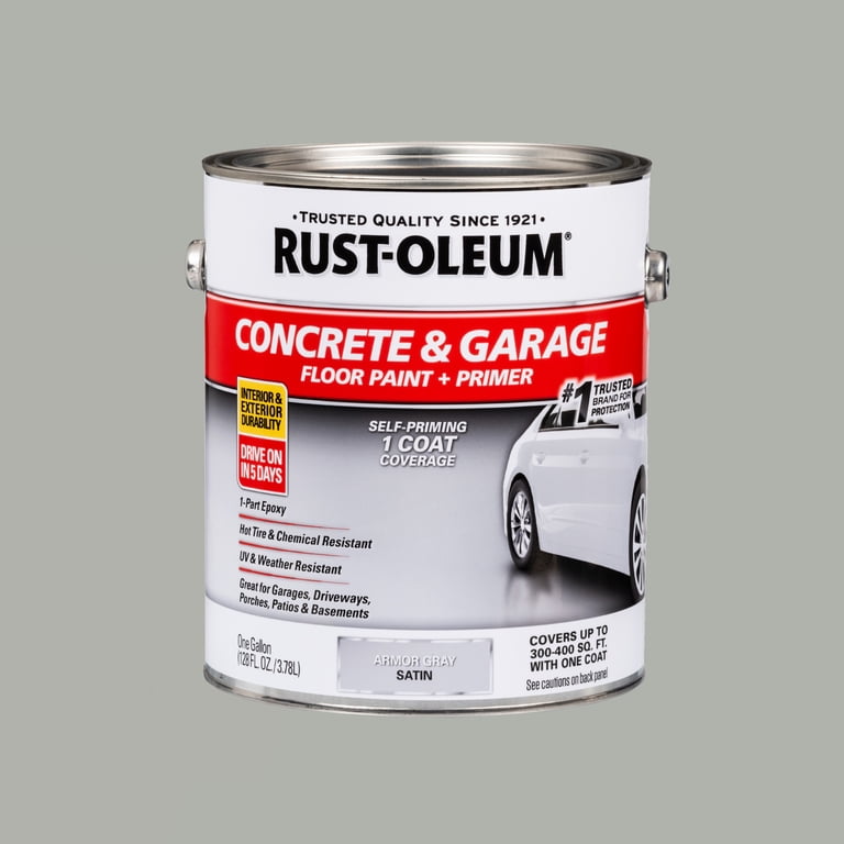 Rust-Oleum Concrete & Garage Floor Paint, Armor Gray 1-Gallon photo 1