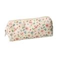 thumbnail image 2 of Beautynvta Floral Printed Pencil Pouches, Quilted Zippered Stationery Bags, Large Capacity Makeup Organizer Cases for Office and Travel, 2 of 7