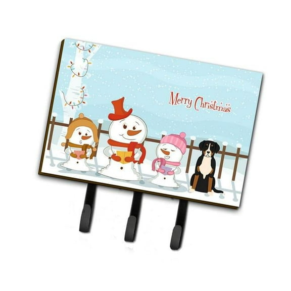 Merry Christmas Carolers Greater Swiss Mountain Dog Leash or Key Holder