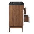 thumbnail image 4 of Modway Render 47.5" MDF Wood Double Sink Bathroom Vanity in White/Walnut/Black, 4 of 4