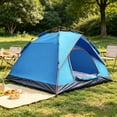 thumbnail image 3 of 2-4 Person Instant Camping Tent, Easy Automatic Pop up Tents for Camping/Outdoor/Beach/Hiking/Traveling,Blue, 3 of 9