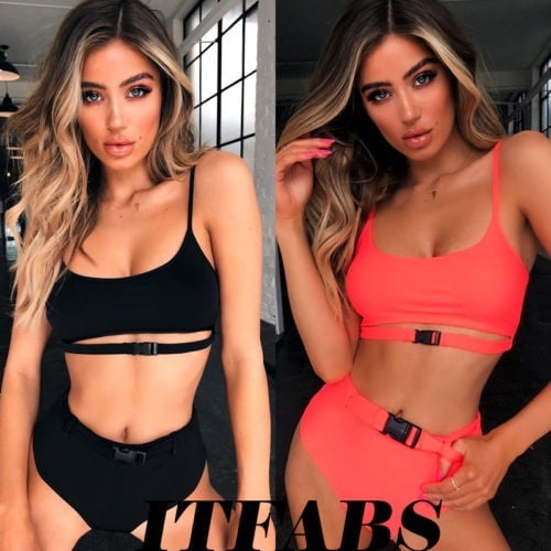 bathing suit with buckle straps