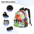 thumbnail image 5 of Vsdgher Mushroom and Frogs Print Unisex Large Capacity Bookbag Schoolbag Casual Daypack for High School/College/Teens/Travel/Work, 5 of 8