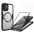 thumbnail image 2 of Funda transparente con protección de pantalla completa 360 para iPhone 14 15 Pro Max 11 12 13Pro 14Plus 15Plus, cubierta magnética para montaje en coche, 2 of 5
