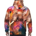 thumbnail image 5 of Bingfone Oil Paintings Of Elephants Men'S Drawstring Hoodie Long Sleeve Pocket Sweatshirts-Large, 5 of 9
