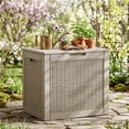 thumbnail image 5 of Joxxoaa 30 Gallon Resin Deck Box, Lockable Patio Outdoor Storage Box for Furniture, Garden Tools and Tools Storage, Waterproof Outside Storage Boxes -Grey, 5 of 6