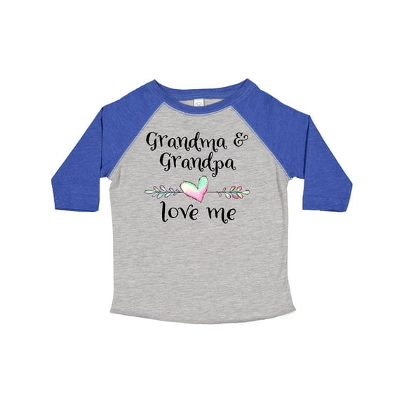 Inktastic Grandma and Grandpa Love Me Heart Grandchild Boys or Girls Toddler T-Shirt