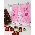 thumbnail image 2 of Pink Christmas Shower Curtain, White Xmas Tree Snowflakes Pink Balls Shower Curtains Set with Hooks, Winter Waterproof Fabric Bathroom Curtains Decor Home Accessories,72 X 84 Inch Extra Long, 2 of 6