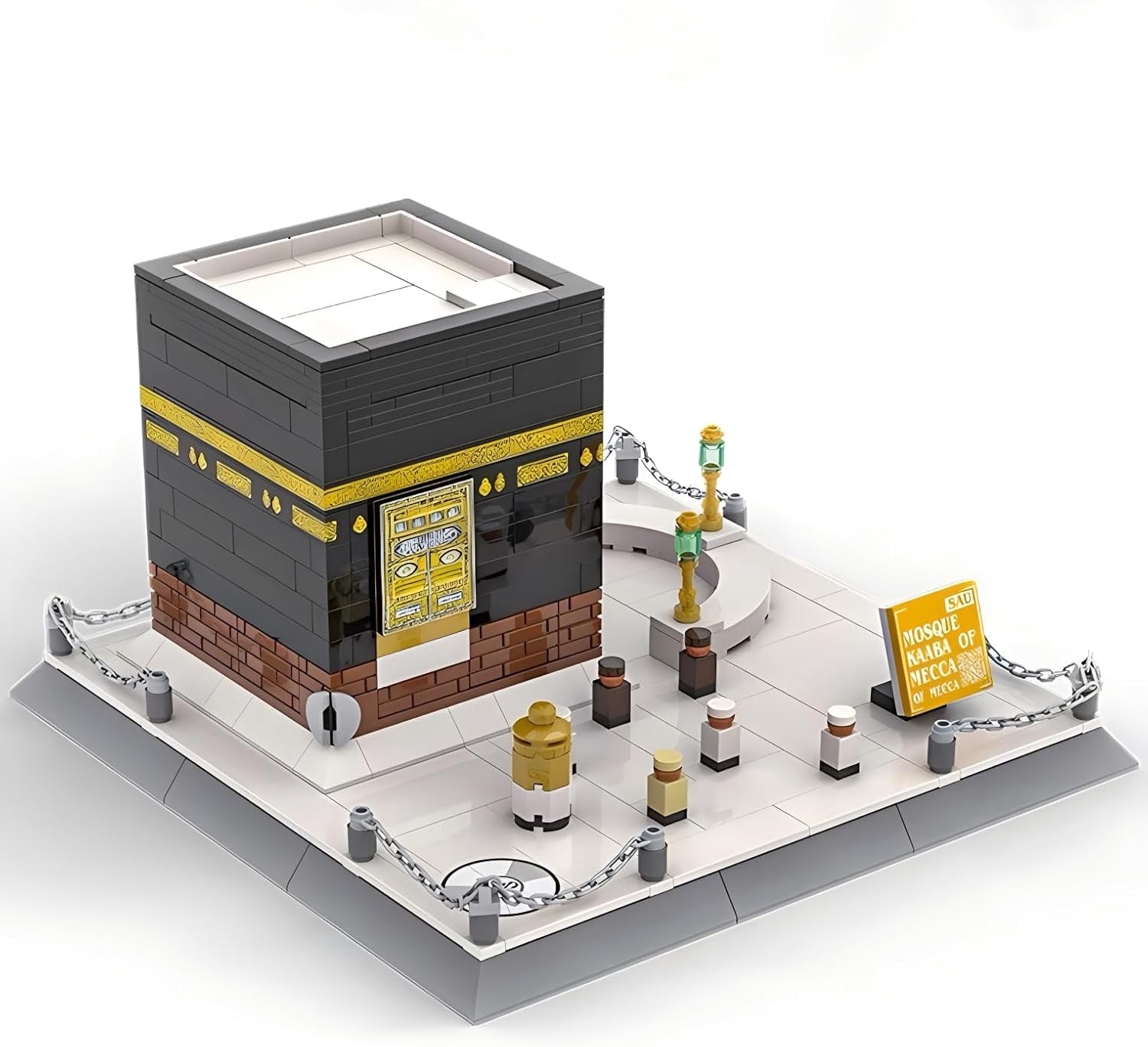 Islamic Mosque Kaaba Architectural Model Building Block Sets Muslim Bricks Toy Hajj Kit Eid,446 Pieces