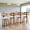 Grey, variant on L'AGRATY Modern Bar Stools, Set of 2, 26'' Counter Height Bar Stools with Rattan Backrest, Swivel, Linen Cushion Bar Island Chairs for Kitchen Cafe, Bistro, Brown