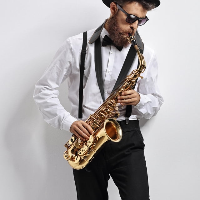 unbranded 1Ud Saxophone Shoulder Strap Ajustable Negro Para Saxofón Alto Tenor Soprano Barítono
