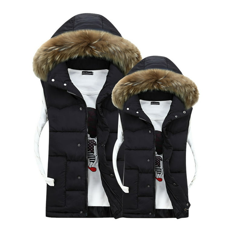 Frontwalk Men Zip Up Hoodie Heavyweight Winter Sweatshirt Fleece Sherpa  Lined Warm Jacket Wind-Resistant Hood Coat 