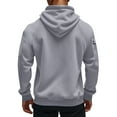 thumbnail image 4 of Dresfit Big and Tall Pullover Mens Long Sleeve Quarter Zip Sweatshirts Fleece Hooded Travel Hoodies Fall Winter Zip Up Lined Multi Pockets Sweatshirt Light Gray XL, 4 of 9