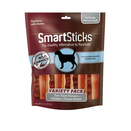 UPC: 0892383004634 | SmartSticks Variety Pack 12 Count Rawhide-Free Chews for Dogs