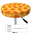 thumbnail image 4 of Lsque fall retro maple leaf Pattern Round Bar chair cushion covers Velvet Fabric Premium Comfort Protects from Scratches and Stains for 14-17 Inch Chair-12 inch, 4 of 7