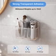 thumbnail image 3 of Acrylic Wall Mounted Shower Caddy, Clear, 12.4" x 3.42" x 3.26" Acrylic Shelf, No Drilling Hang Walls Adhesive Shelf, Acrylic Bathroom Shelves with Self Adhesive Tape for Bathroom, Kitchen, 3 of 8