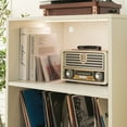 thumbnail image 6 of Hommpa LED Nightstand with Open Shelf , Bedside Table with Metal Hairpin Legs for Bedroom White, 6 of 11