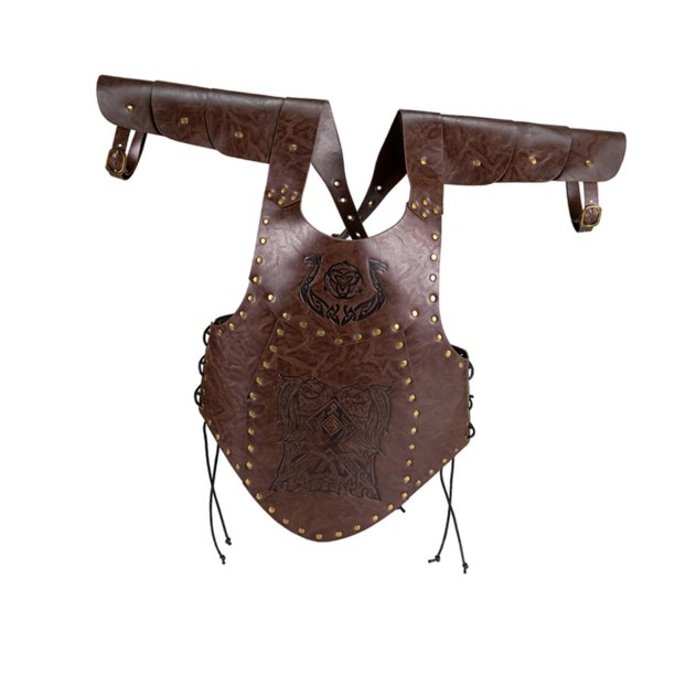 Armadura medieval para el pecho, decoración con remaches, armadura para hombres y mujeres para juegos de rol. Estilo C