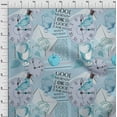 thumbnail image 4 of oneOone Cotton Silk Baby Blue Fabric Nostalgia Craft Projects Decor Fabric Printed By The Yard 42 Inch Wide, 4 of 5