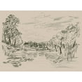thumbnail image 2 of Vess, June Erica 24x19 White Modern Wood Framed Museum Art Print Titled - Sepia Scenes III, 2 of 4